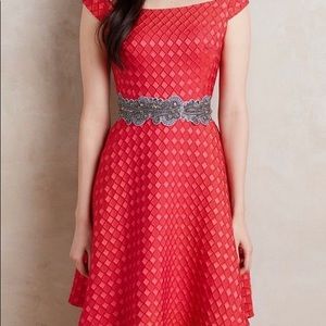 Anthro Moulinette Soeurs Red Dress